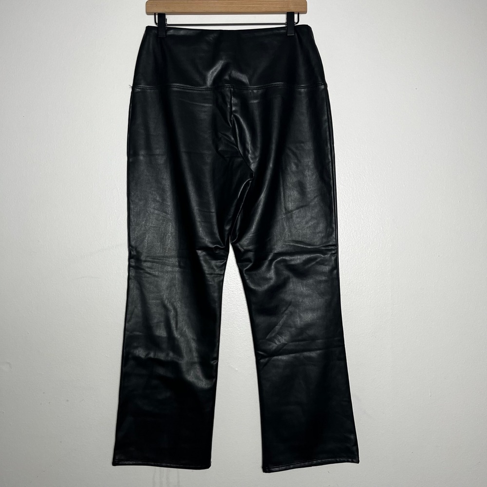 Joie Faux Leather High Waist Cropped Pants Black size large - Picture 5 of 9